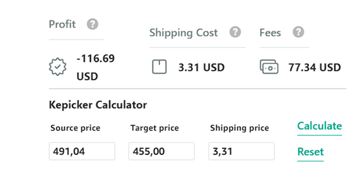 Amazon Kepicker-Rechner
